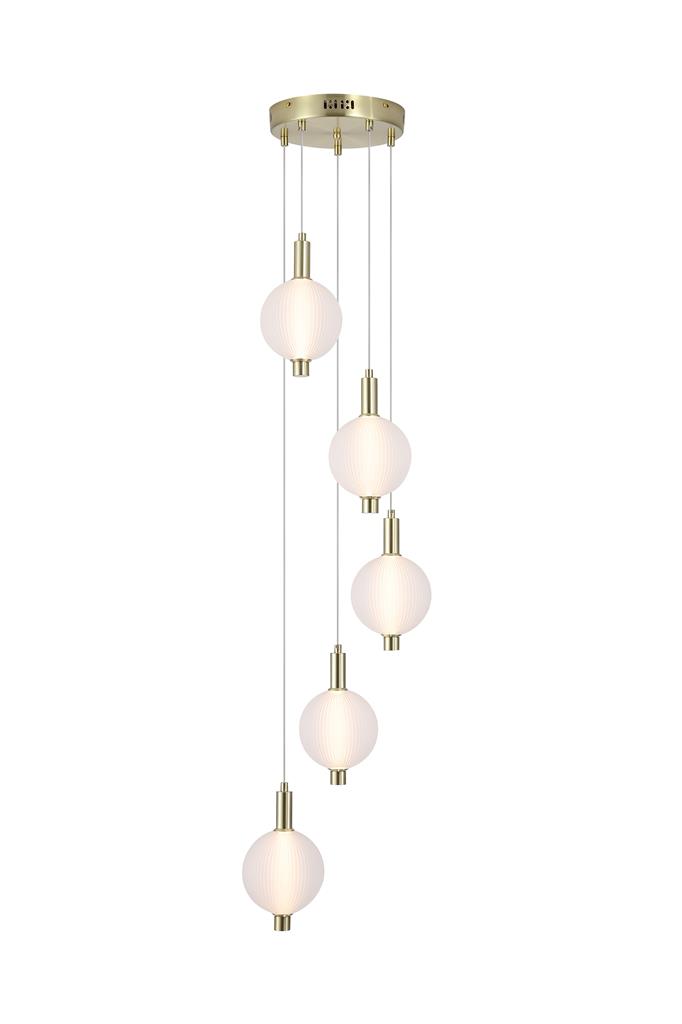 Luminique Ø47 Latón Lámpas de techo De Searchlight - Es ideal para colocarla sobre una mesa de comedor o en un pasillo donde se busca un dise&ntilde;o elegante y una iluminaci&oacute;n excepcional.
