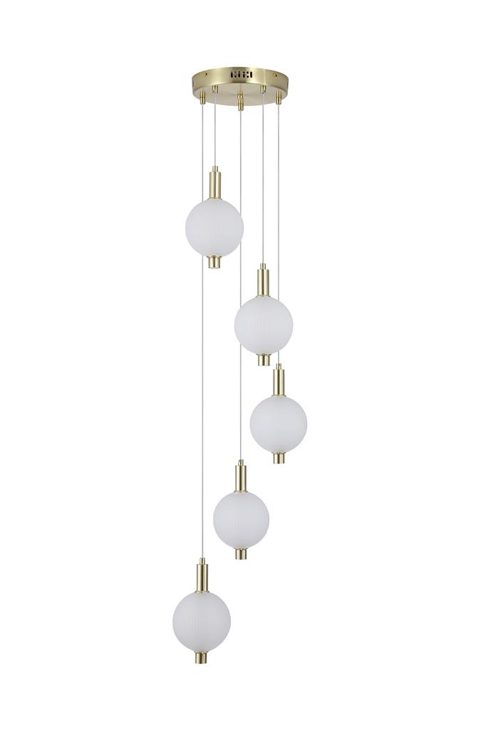 Luminique Ø47 Latón Lámpas de techo De Searchlight - Es ideal para colocarla sobre una mesa de comedor o en un pasillo donde se busca un dise&ntilde;o elegante y una iluminaci&oacute;n excepcional.