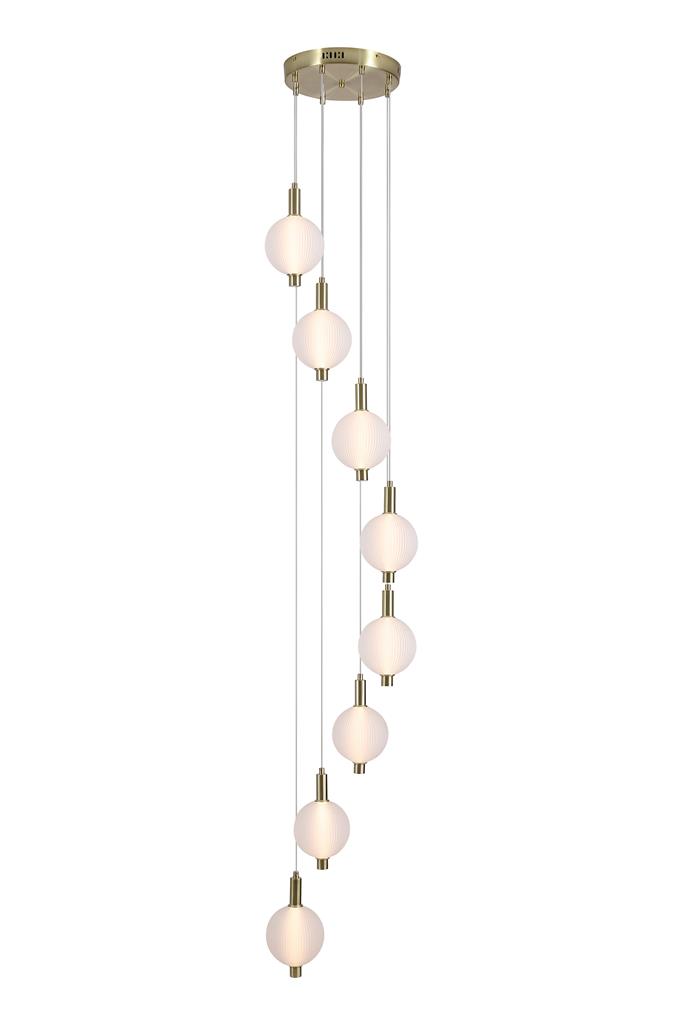 Luminique Ø50 Latón Lámpas de techo De Searchlight - Es ideal para colocarla sobre una mesa de comedor o en un pasillo donde se busca un dise&ntilde;o elegante y una iluminaci&oacute;n &oacute;ptima.