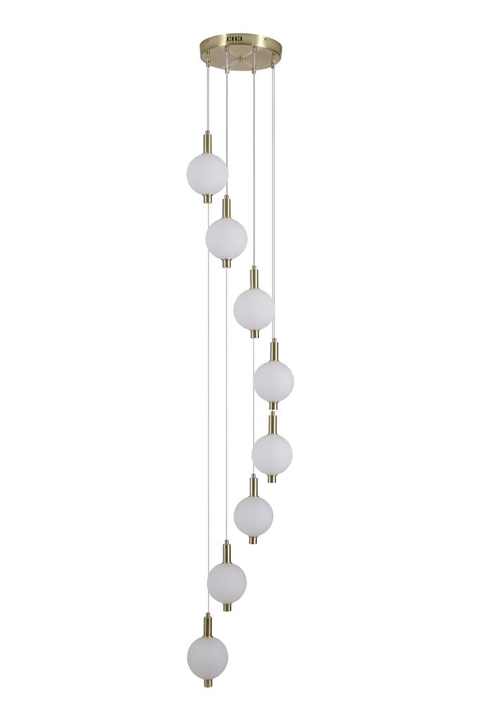 Luminique Ø50 Latón Lámpas de techo De Searchlight - Es ideal para colocarla sobre una mesa de comedor o en un pasillo donde se busca un dise&ntilde;o elegante y una iluminaci&oacute;n &oacute;ptima.