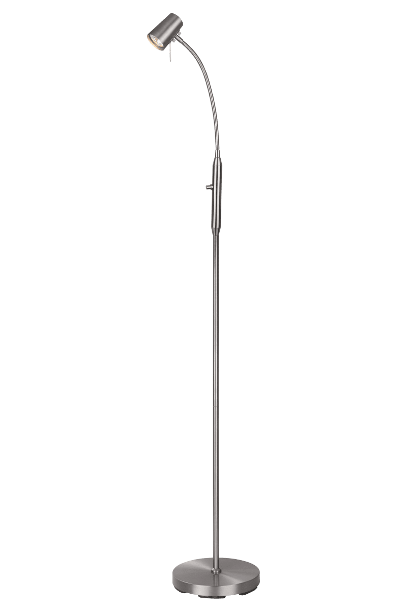 Pilot Acero lámpara de pie De Aneta Lighting - La l&aacute;mpara es ideal como l&aacute;mpara de lectura ya que tiene un regulador de intensidad.