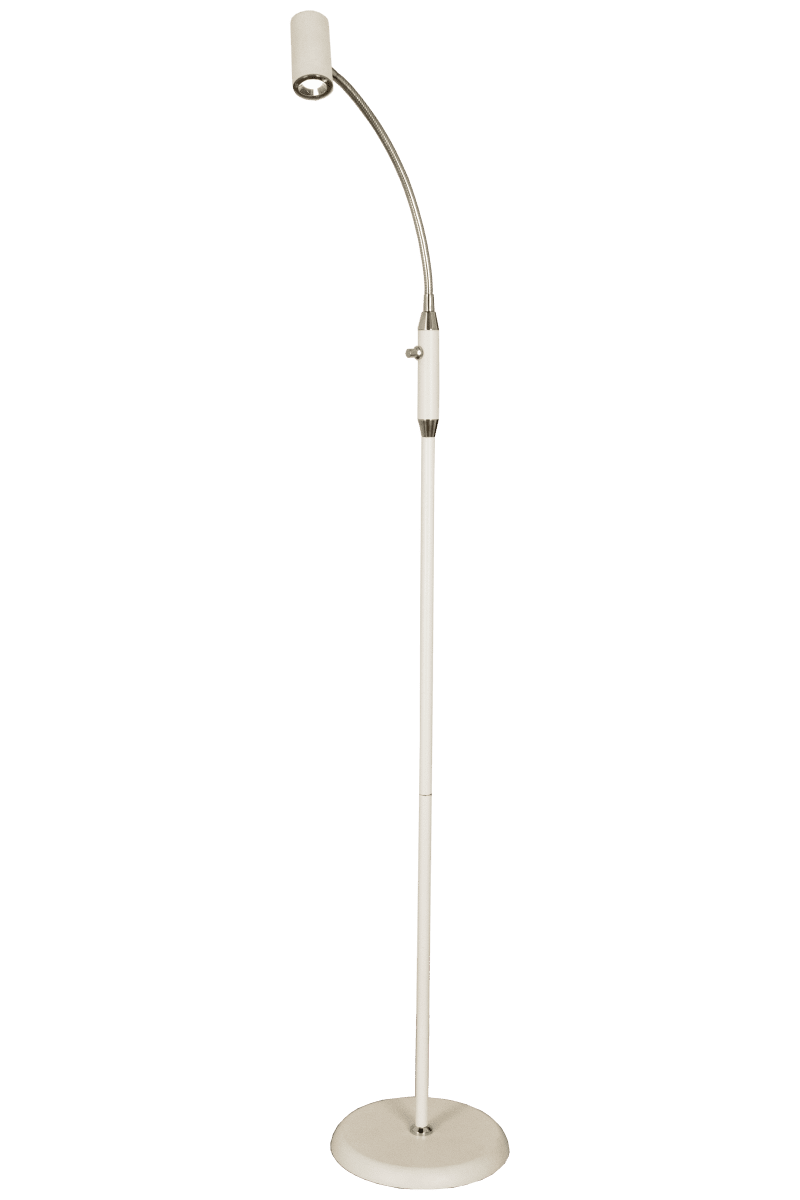 Gusto Blanco lámpara de pie De Aneta Lighting - La temperatura de color de la llamada luz blanca cálida es de 3000 Kelvin.