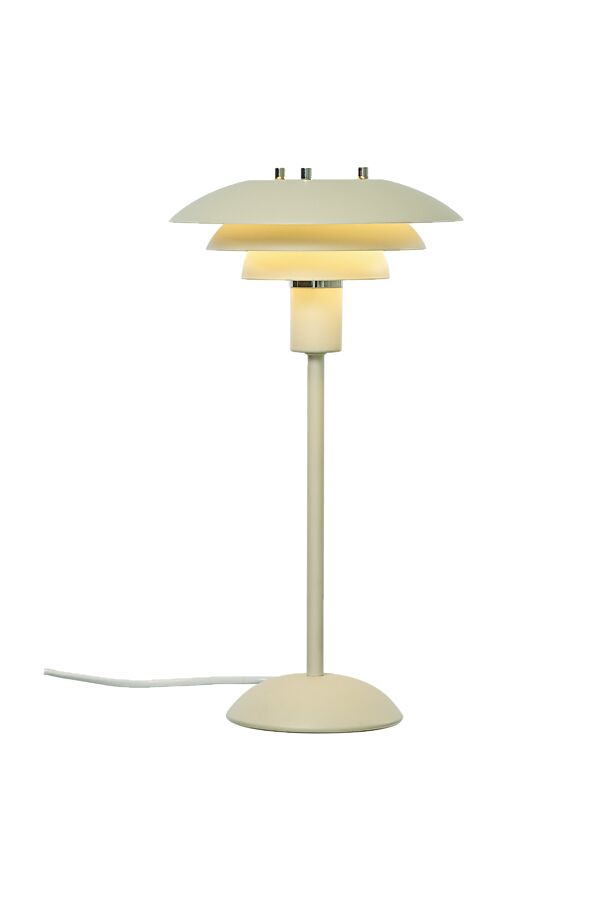 Epsilon 37cm Beige lámpara de mesa De Aneta Lighting - La pequeña pantalla lo hace adecuado para su uso en una ventana o en un estante, por ejemplo.