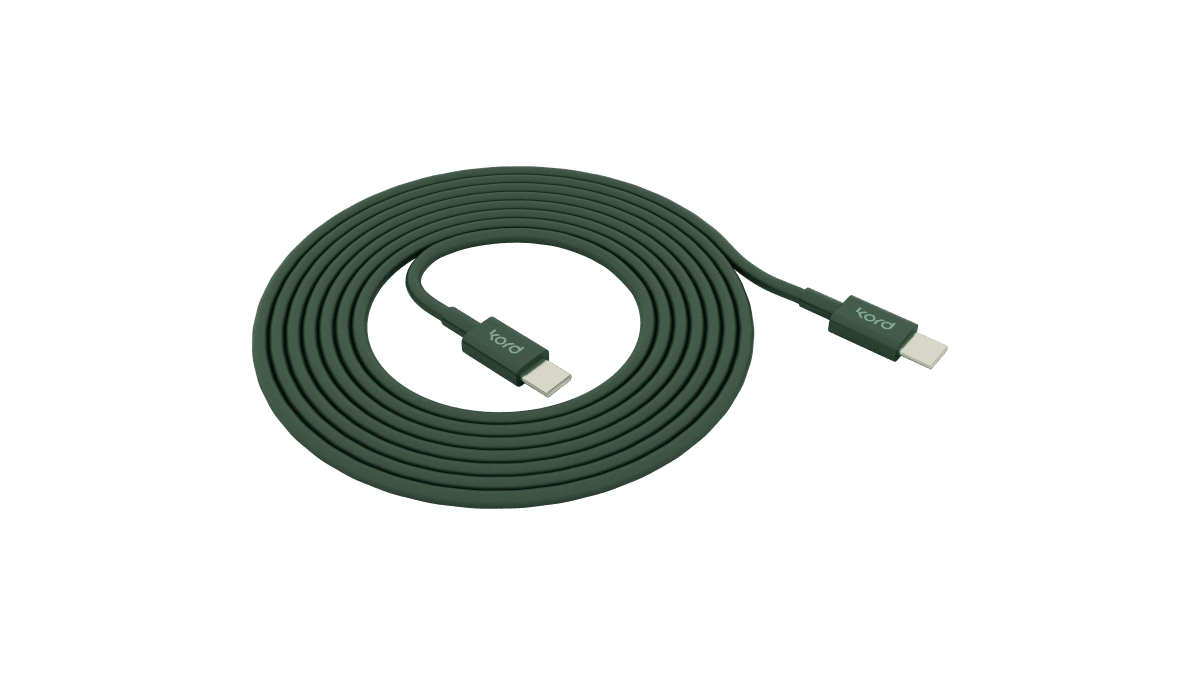 USB-C a USB-C Verde oscuro De Kord - &nbsp;Compatibilidad universal: Compatible con dispositivos USB-C como tel&eacute;fonos m&oacute;viles, tabletas y port&aacute;tiles compatibles con carga USB-C.