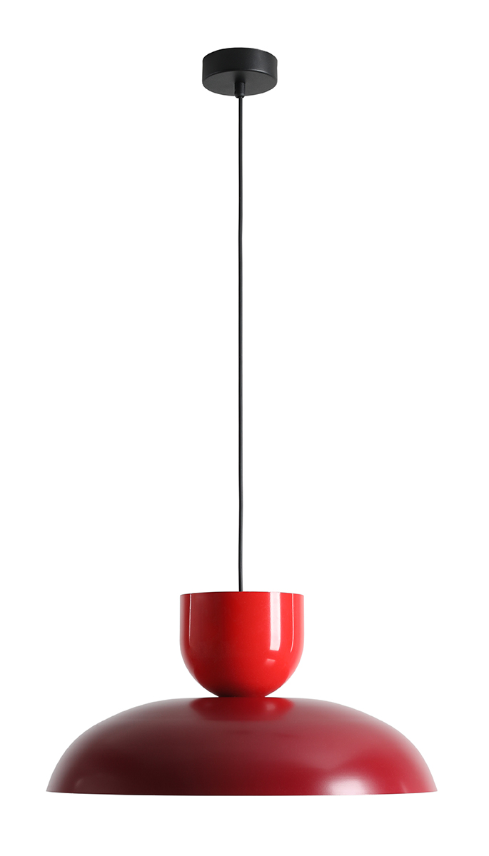 Ella Ø47 ROJO Lámpas de techo De Artera - La lámpara proporciona una iluminación agradable y es ideal para colocar sobre una mesa de comedor, en la sala de estar o en un pasillo.