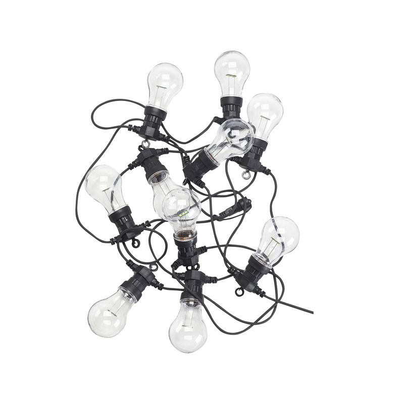 Garden Conectable 10m Negro De Pixie Design - Cable de conexi&oacute;n de 5 m + 5 m adicionales con enchufe de pared.