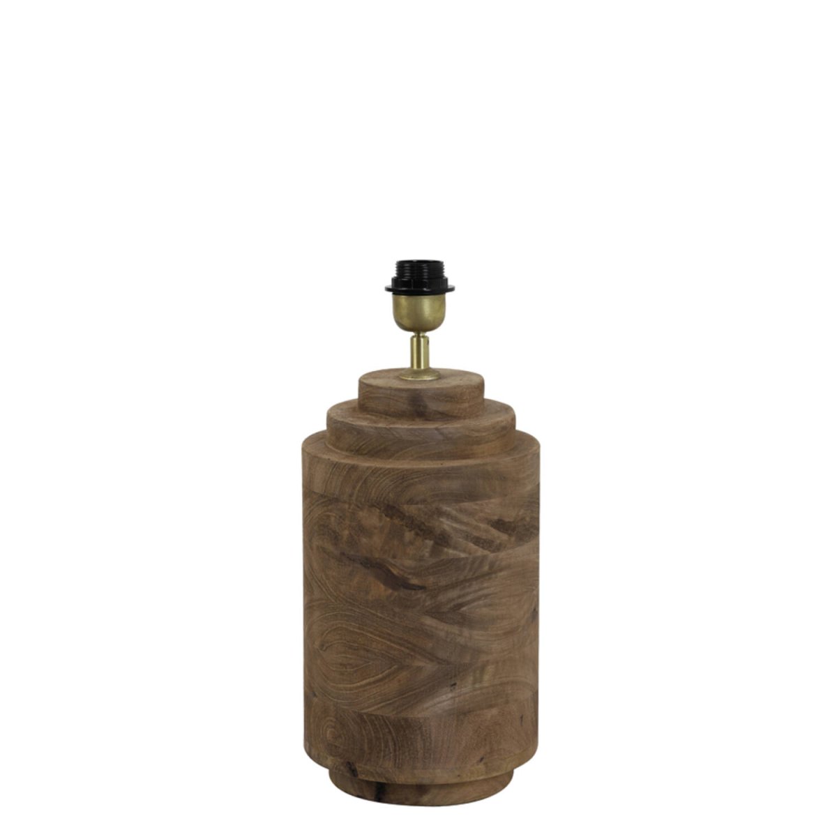 Racco 43cm Madera base de lámpara De Light & Living - Esta base, hecha de hermosa madera oscura con acabado natural, aporta un ambiente cálido y natural a tu hogar.