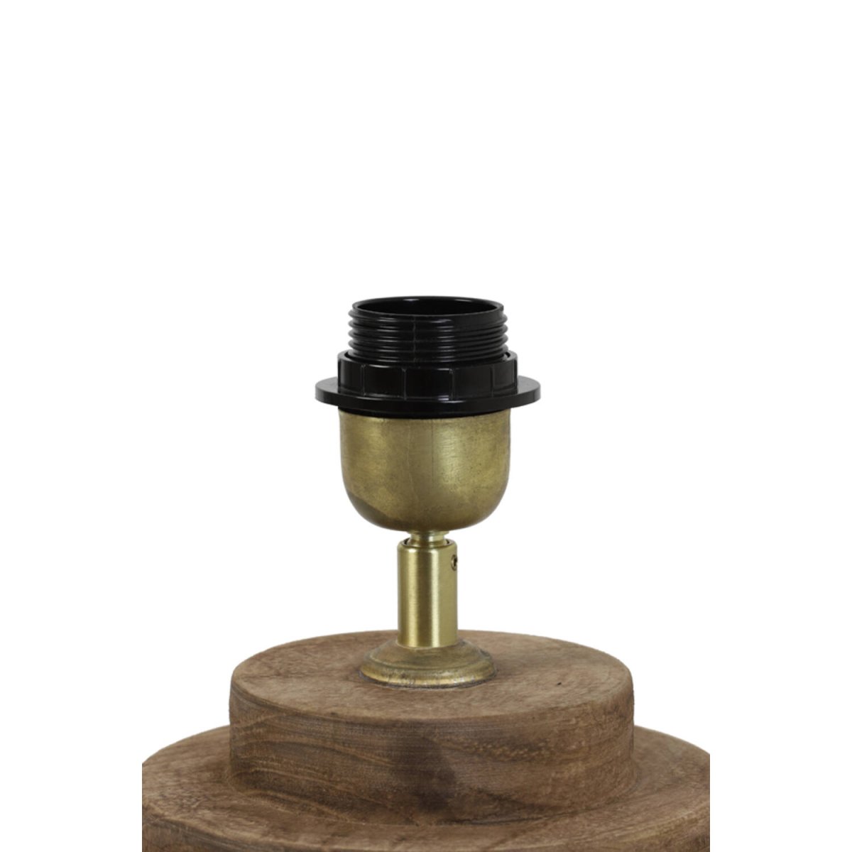 Racco 43cm Madera base de lámpara De Light & Living - Esta base, hecha de hermosa madera oscura con acabado natural, aporta un ambiente cálido y natural a tu hogar.