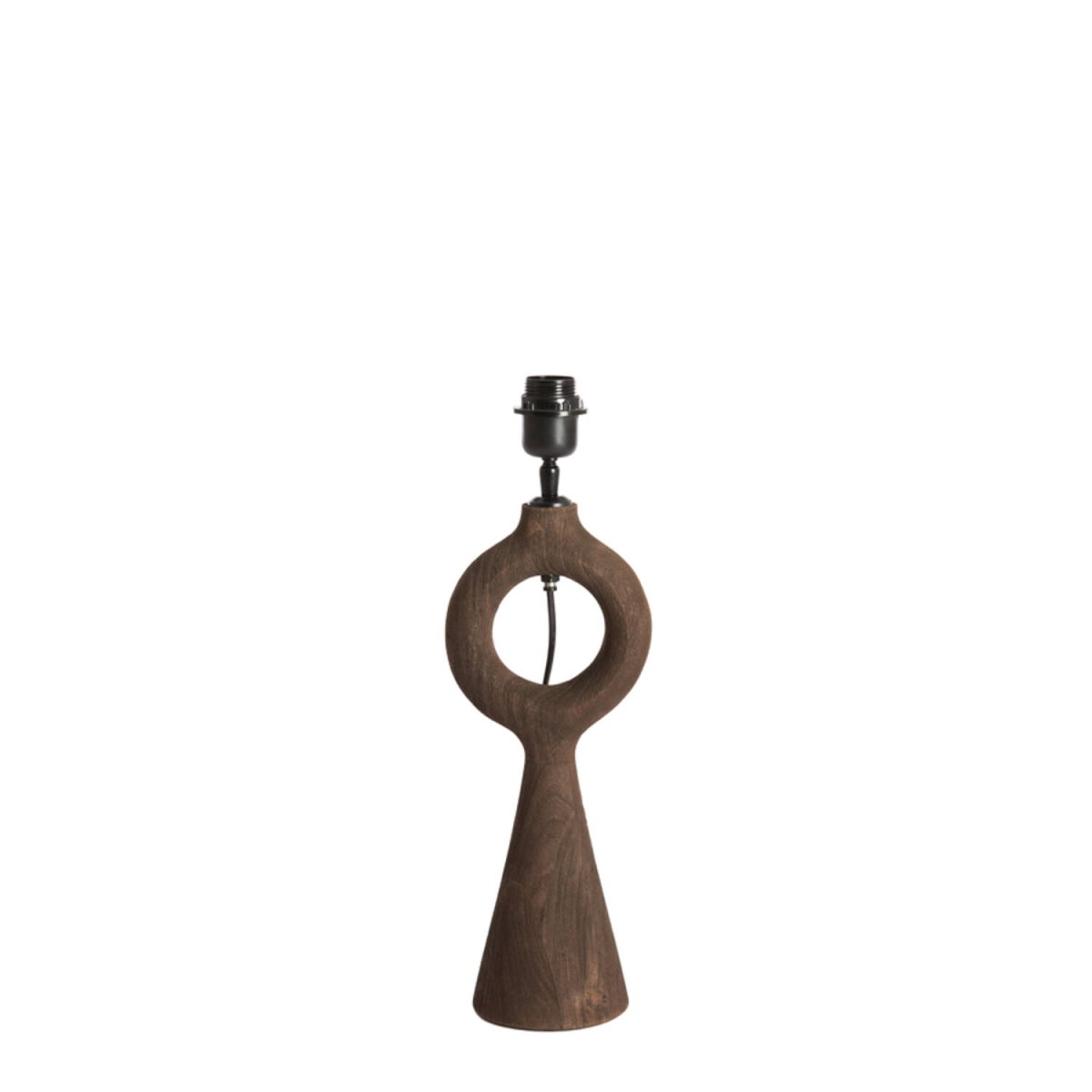 Sabuli 40cm Madera base de lámpara De Light & Living - Esta hermosa base de lámpara está hecha de madera con un acabado marrón oscuro mate, lo que le da un toque natural y rústico.