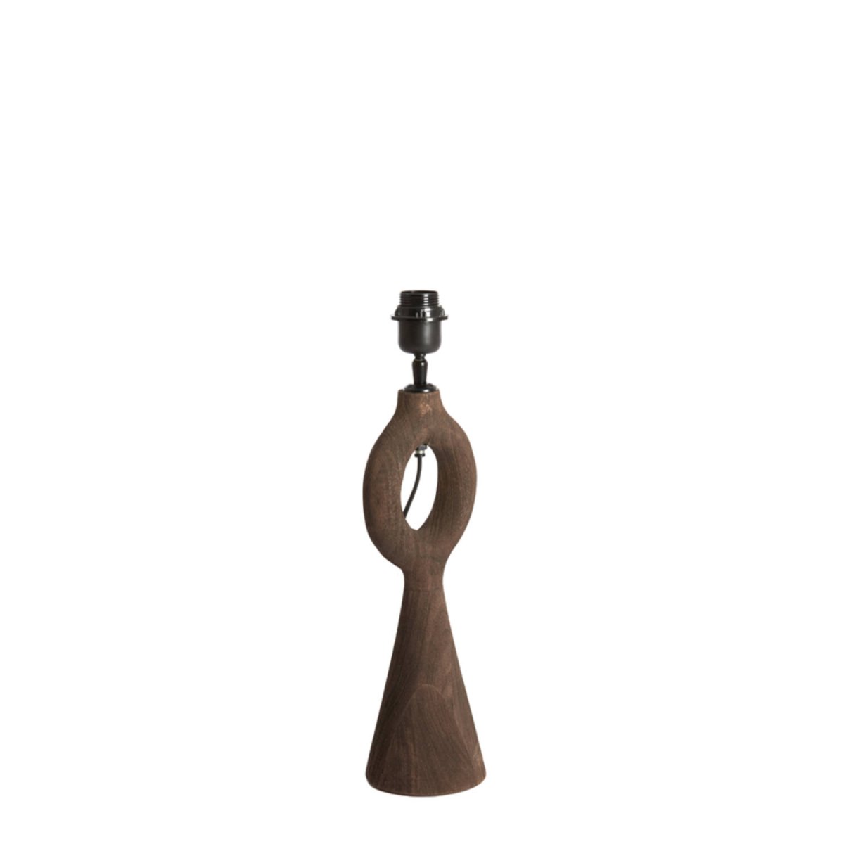 Sabuli 40cm Madera base de lámpara De Light & Living - Esta hermosa base de lámpara está hecha de madera con un acabado marrón oscuro mate, lo que le da un toque natural y rústico.