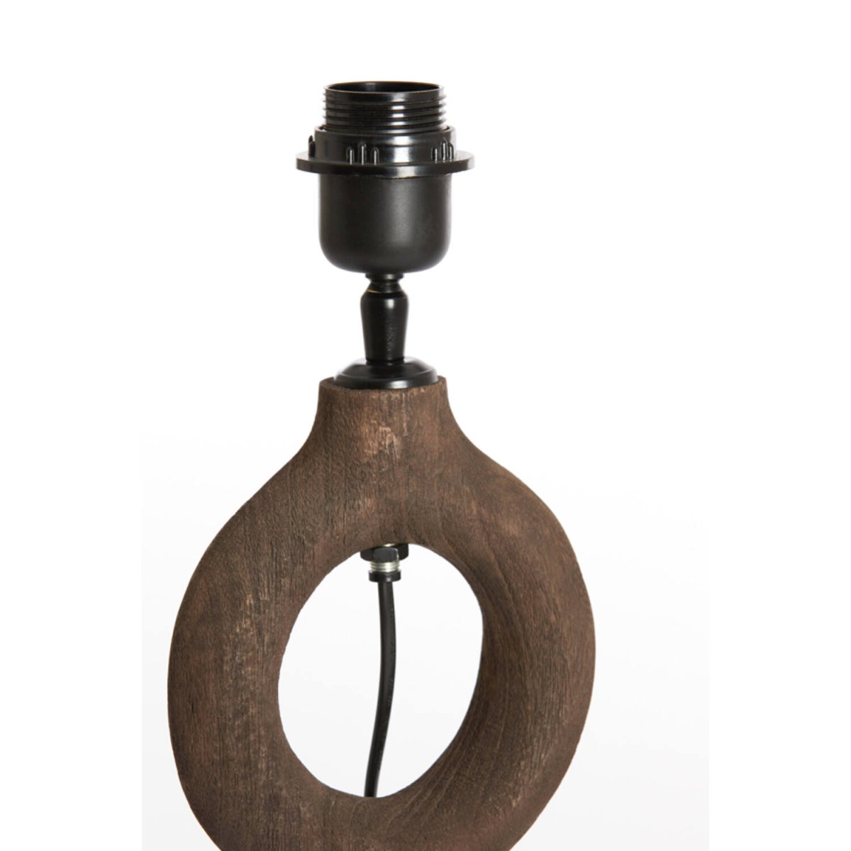 Sabuli 40cm Madera base de lámpara De Light & Living - Esta hermosa base de lámpara está hecha de madera con un acabado marrón oscuro mate, lo que le da un toque natural y rústico.
