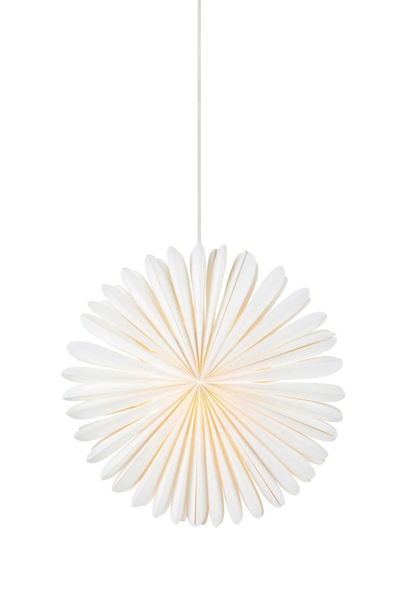 Sol Ø45 Blanco De Markslöjd - La lámpara requiere un juego de cables para colgarla y una fuente de luz, no incluidos.