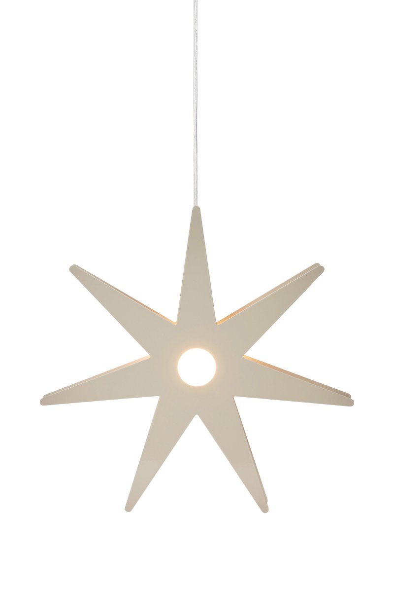 Origo Ø37 Grisáceo De Markslöjd - La Estrella de Adviento Origo es una elegante y moderna estrella navide&ntilde;a de metal en gris-beige que crea un ambiente acogedor en tu hogar.