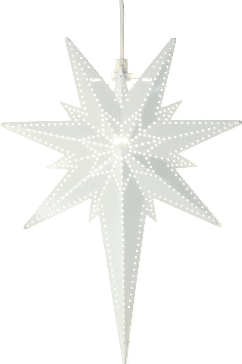 Betlehem 35cm Blanco De Star Trading - Hermosa estrella de metal blanco para uso interior.