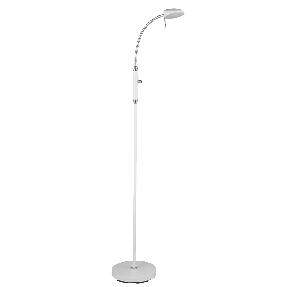 Vegas 1 Blanco lámpara de pie De Halo Design - Vegas es una lámpara de pie elegante y funcional que combina un diseño moderno con una iluminación práctica.