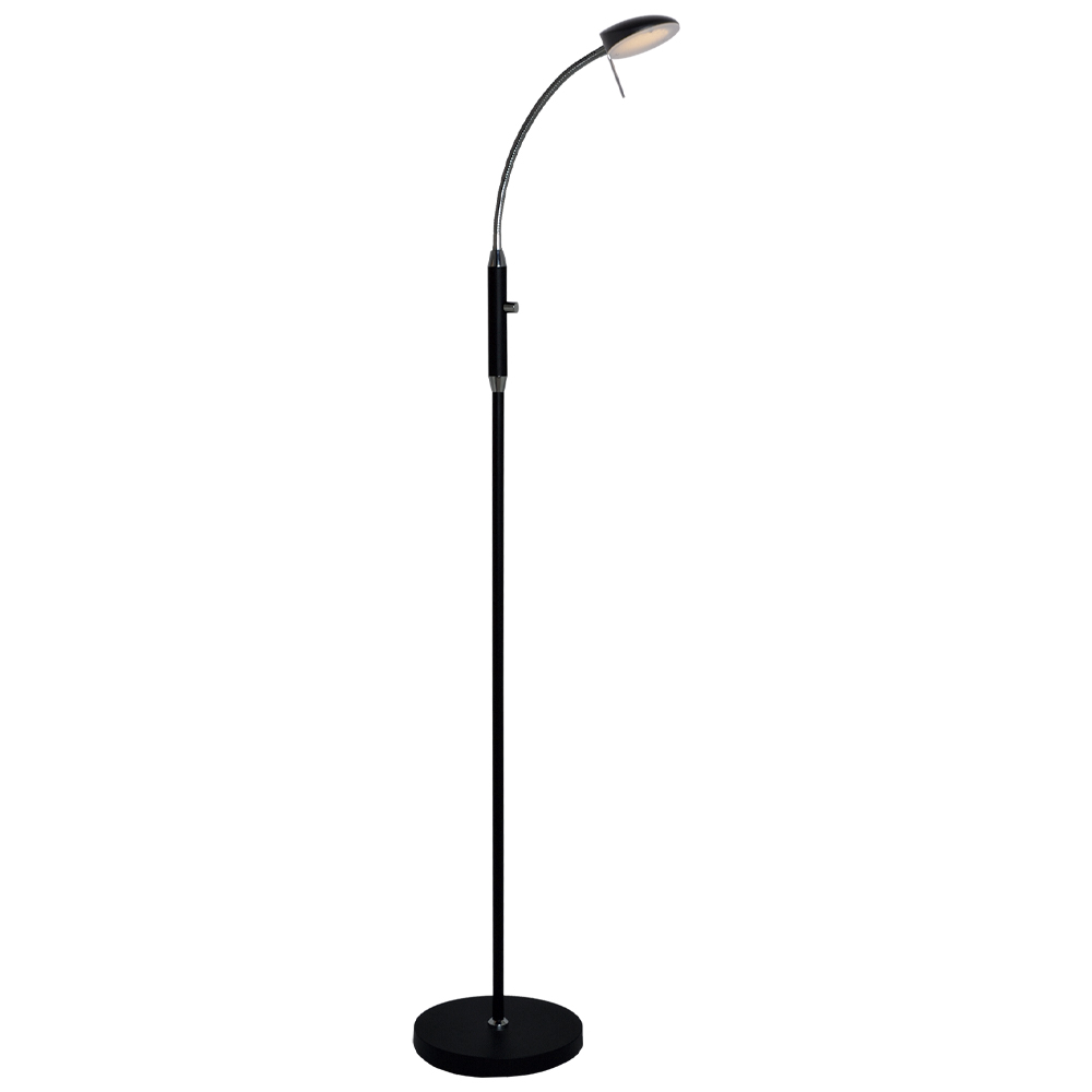 Vegas 1 Negro lámpara de pie De Halo Design - Vegas es una lámpara de pie elegante y funcional que combina un diseño moderno con una iluminación práctica.