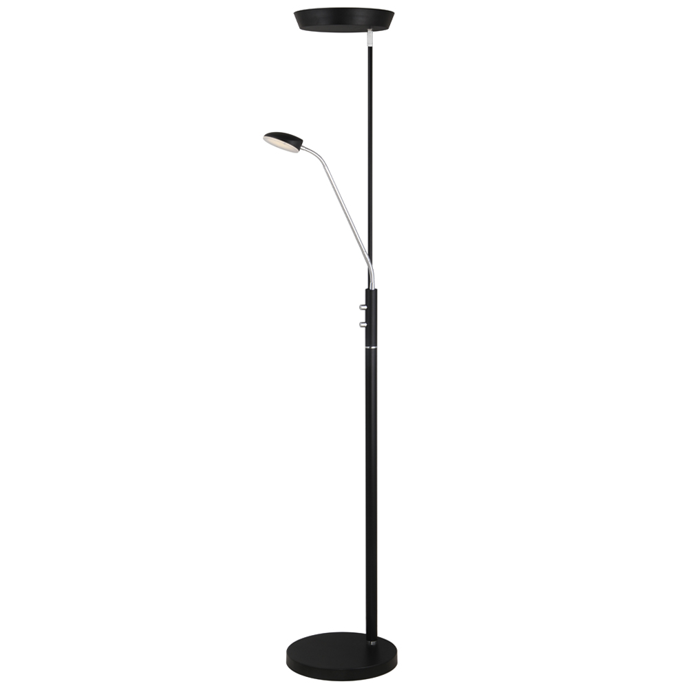 Vegas Negro lámpara de pie De Halo Design - La lámpara de pie Vegas es una solución de iluminación moderna y versátil que combina estilo y funcionalidad.