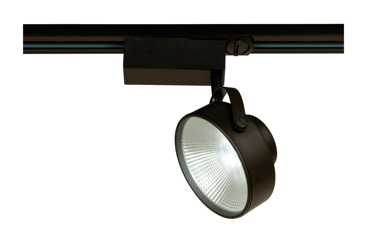 Detroit spot Negro De Aneta Lighting - El foco TRACKLINE DETROIT es una soluci&oacute;n de iluminaci&oacute;n potente y elegante que combina perfectamente con el sistema de rieles de iluminaci&oacute;n de Aneta.