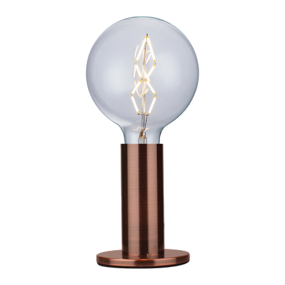 Imagen ampliada de Elegance 14cm Cobre antiguo lámpara de mesa De Halo Design - Se suministra con cable de pl&aacute;stico de 1,5 m de largo, interruptor de encendido y enchufe.