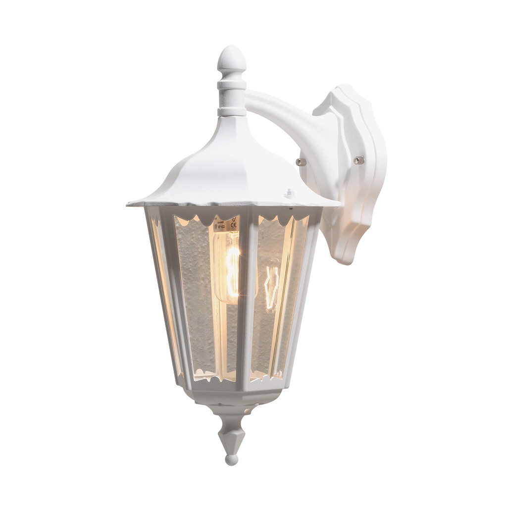 Firenze Blanco lámpara de exterior De Konstsmide - &iexcl;Dale a tu fachada un aspecto cl&aacute;sico y elegante con este estiloso aplique de pared blanco!