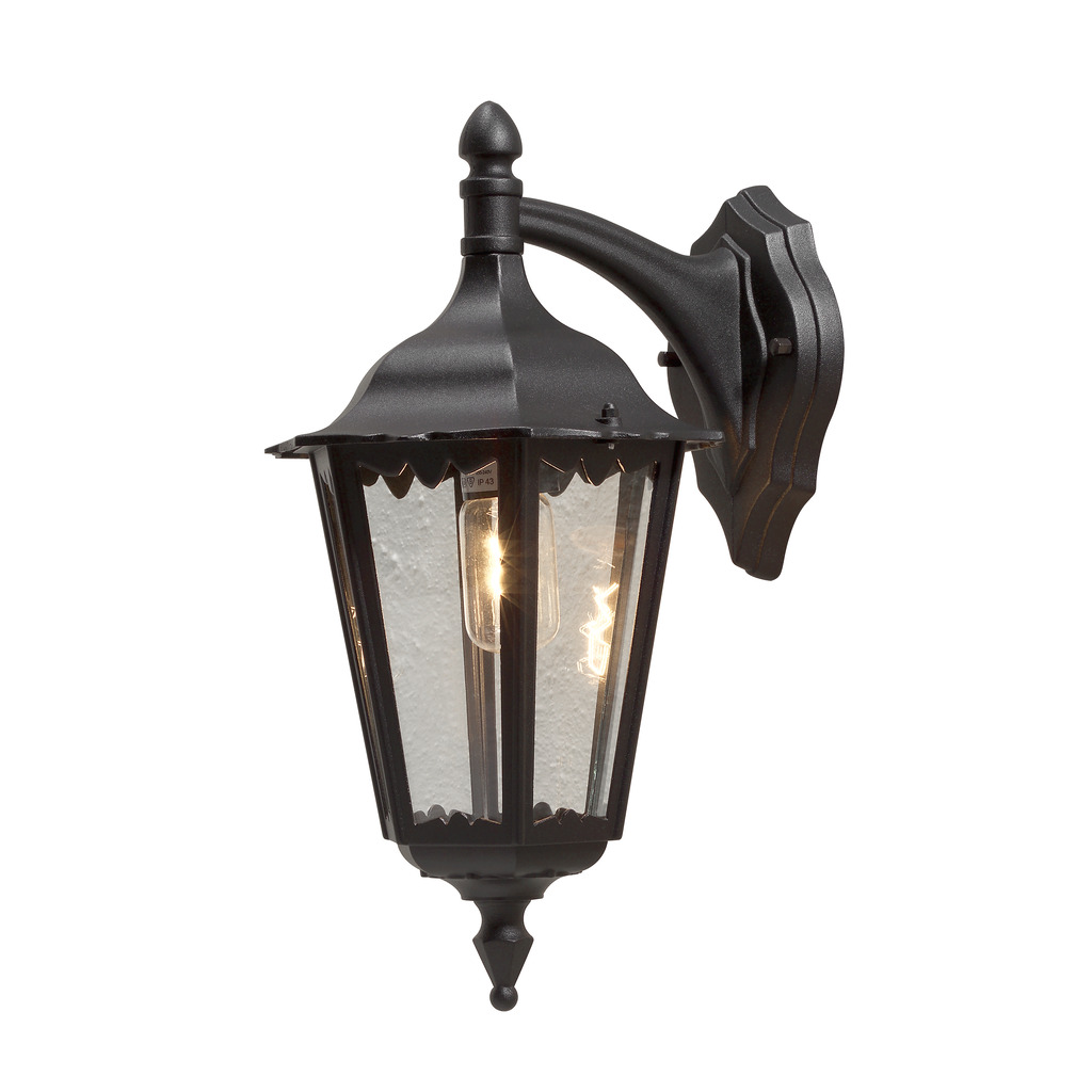 Firenze Negro lámpara de exterior De Konstsmide - ¡Dale a tu fachada un aspecto clásico y elegante con este estiloso aplique de pared negro!