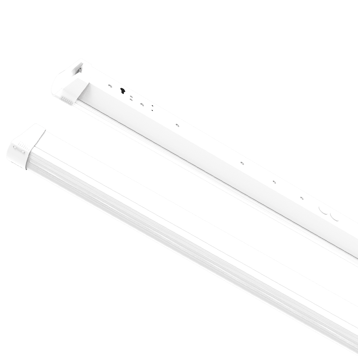 Liny Basic 4000K 160cm Blanco De Designlight - Las entradas de cables se encuentran en los extremos y en la parte posterior de la luminaria, as&iacute; como en el centro y en el lateral.