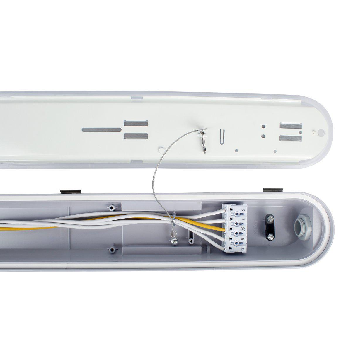 Sixtyfivey 4000K 120cm Gris De Designlight - La luminaria ofrece flexibilidad y facilidad de uso gracias a caracter&iacute;sticas como: Potencia ajustable mediante interruptor DIP para una adaptaci&oacute;n personalizada; Conexi&oacute;n pasante para un f&aacute;cil tendido de cables; Soporte de cable incluido; Construcci&oacute;n robusta para un funcionamiento continuo; Flujo luminoso: 23 W: 3224 lm; 29 W: 3950 lm; 34 W: 4726 lm; 40 W: 5800 lm; IK08.