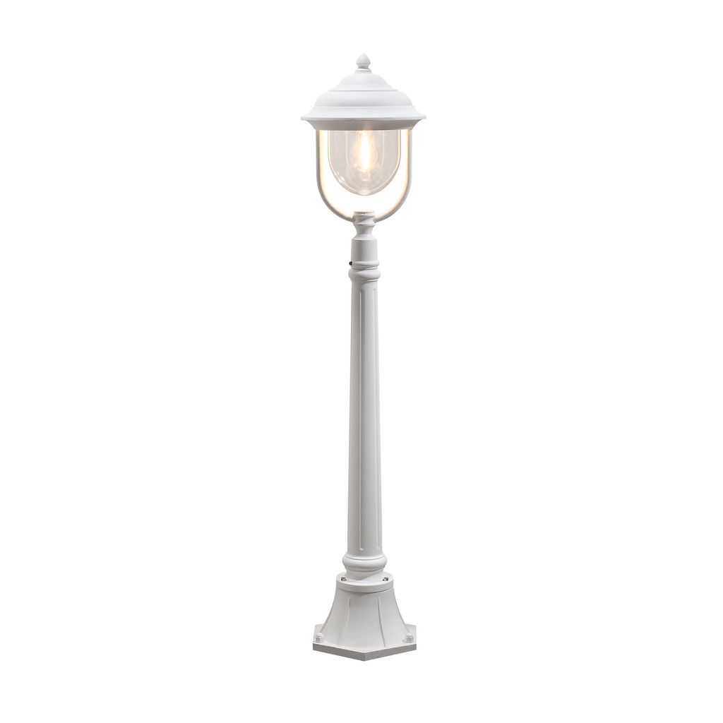 Parma 118cm Blanco balizas De Konstsmide - El bolardo Milano es una elegante linterna realizada en aluminio de color blanco.
