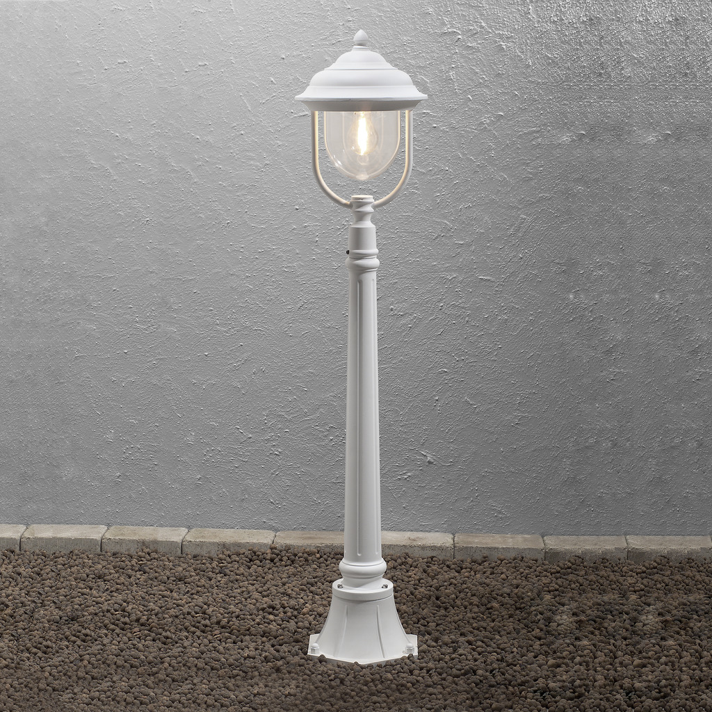 Parma 118cm Blanco balizas De Konstsmide - El bolardo Milano es una elegante linterna realizada en aluminio de color blanco.