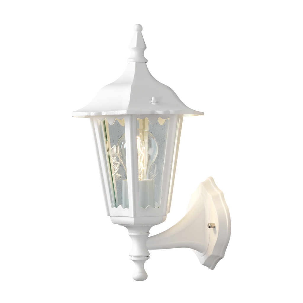 Firenze Blanco lámpara de exterior De Konstsmide - &iexcl;Dale a tu fachada un aspecto cl&aacute;sico y elegante con este estiloso aplique de pared negro!