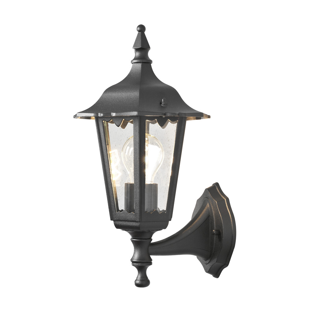 Firenze Negro lámpara de exterior De Konstsmide - ¡Dale a tu fachada un aspecto clásico y elegante con este estiloso aplique de pared negro!