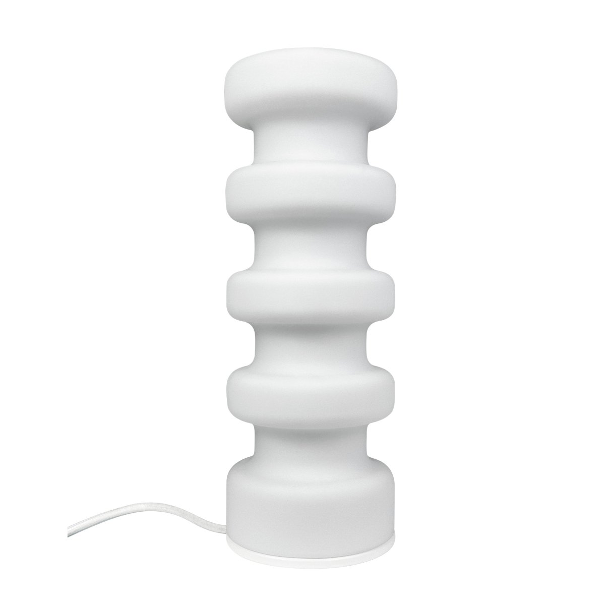 Luna 33cm Blanco lámpara de mesa De Dyberg Larsen - L&aring;t Luna bordslampa bli rummets blickf&aring;ng med sitt f&ouml;rtrollande sken i opalglas och skapa en unik atmosf&auml;r.