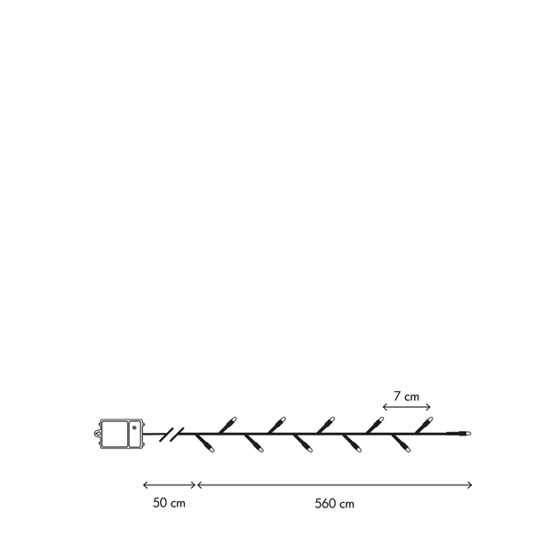 Guirnalda De Luces Akku 5m Negro De Star Trading - La separaci&oacute;n de 7 cm entre los LED garantiza una distribuci&oacute;n uniforme de la luz y un brillo c&aacute;lido y suave en el jard&iacute;n, el balc&oacute;n o el interior.
