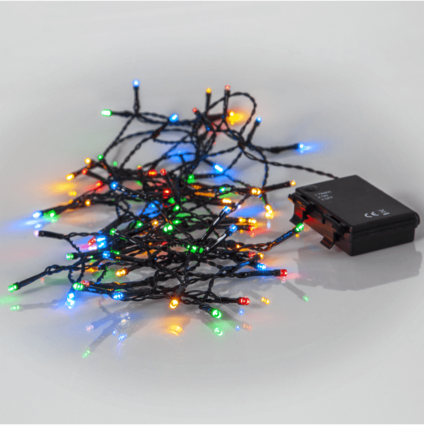 Guirnalda De Luces Akku 5m Negro De Star Trading - La separaci&oacute;n de 7 cm entre los LED garantiza una distribuci&oacute;n uniforme de la luz y un brillo c&aacute;lido y agradable en el jard&iacute;n, el balc&oacute;n o el interior.