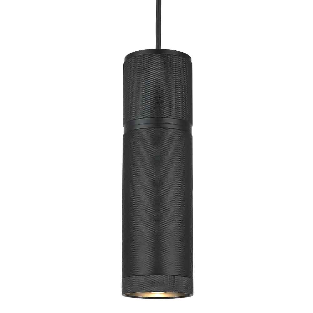 Imagen ampliada de Halo Ø7 Negro Lámpas de techo De Halo Design - La pantalla cil&iacute;ndrica de metal negro proporciona una luz dirigida y agradable, ideal para la cocina, la mesa del comedor o el pasillo.