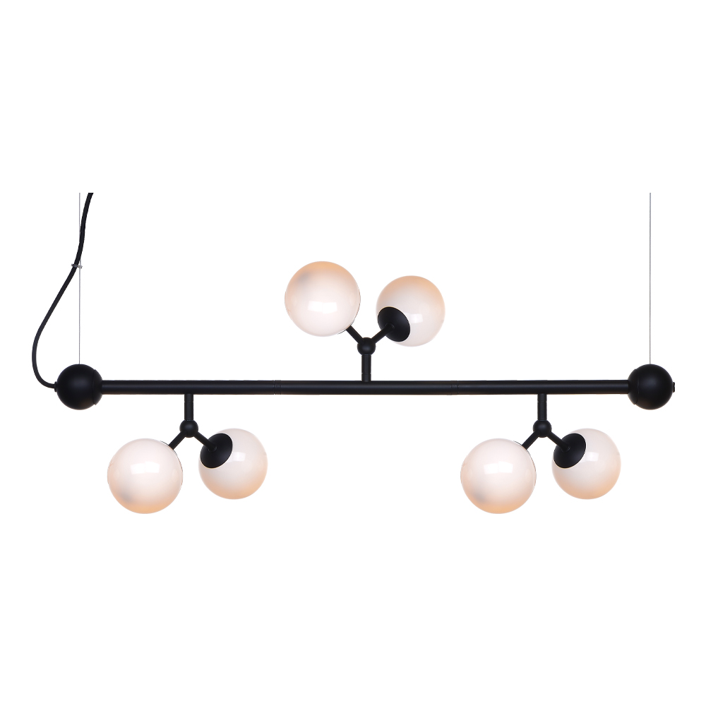 Atom 80cm Negro Lámpas de techo De Halo Design - Se recomienda colocarlo encima de la mesa del comedor o de la encimera de la cocina.