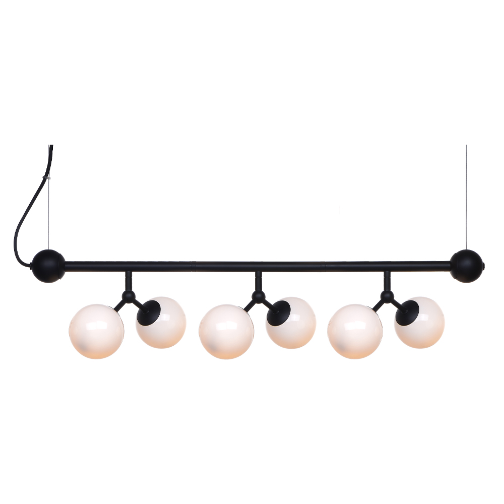 Atom 80cm Negro Lámpas de techo De Halo Design - Se recomienda colocarlo encima de la mesa del comedor o de la encimera de la cocina.