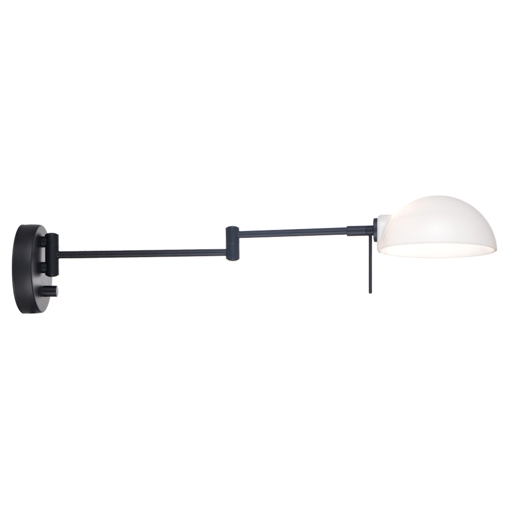 Kjøbenhavn 60cm Negro lámpara de pared De Halo Design - Kjøbenhavn es una lámpara de pared elegante y funcional con un brazo ajustable que se puede extender de 20 a 60 cm, lo que la hace perfecta para el estudio, el dormitorio o el lugar de trabajo.