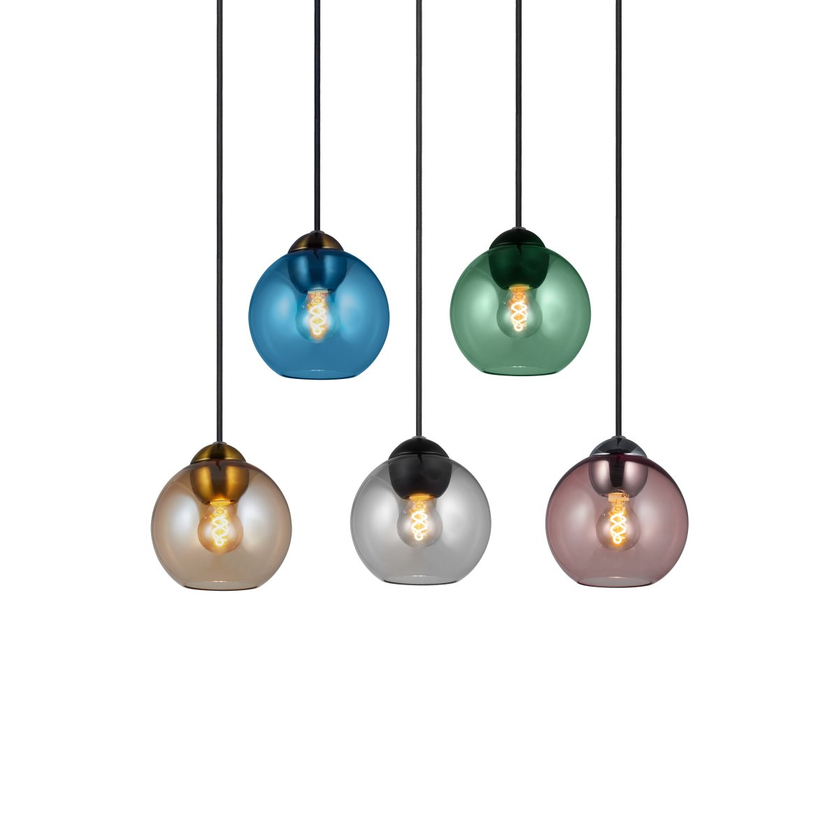 Bubbles Ø14 Color humo Lámpas de techo De Halo Design - El cristal ahumado añade elegancia y, cuando está encendido, garantiza una agradable distribución de la luz en la habitación.