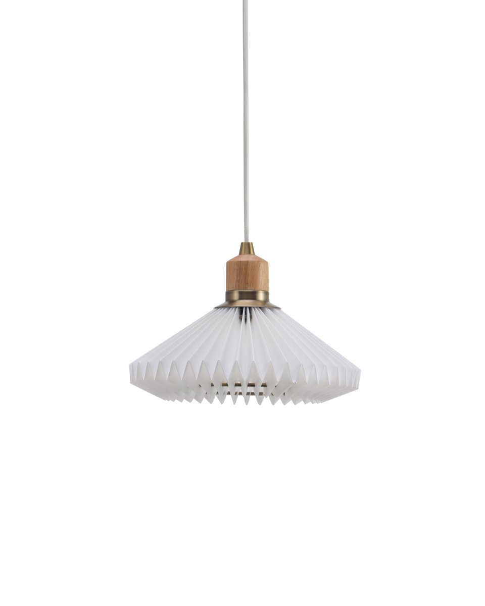 Imagen ampliada de Paris Ø24 Blanco Lámpas de techo De Halo Design - La lámpara de techo París es una iluminación elegante y moderna que combina materiales naturales y nobles.