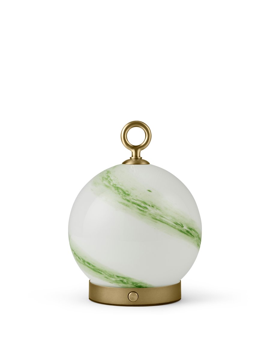 Stockholm 20cm Verde portátil De Halo Design - Tiene una clasificación IP44 y se puede utilizar tanto en interiores como en exteriores (pero debe almacenarse y cargarse en interiores).