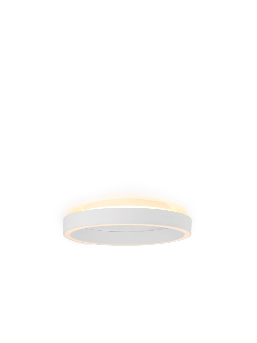 Backlight String Ø30 Blanco plafón De Halo Design - El marco de metal blanco con un alto nivel de paridad; Con una altura de aproximadamente 6 cm, se integra perfectamente en su entorno.