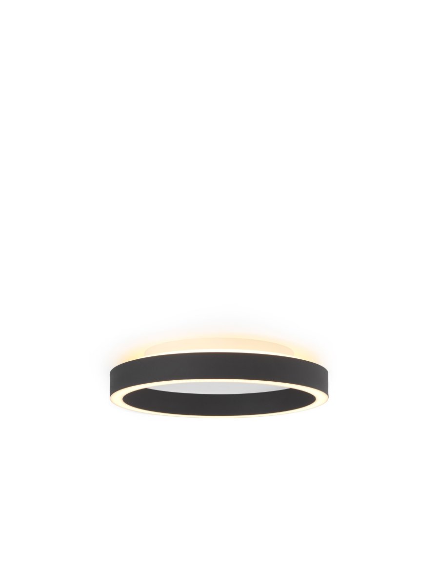 Backlight String Ø30 Negro plafón De Halo Design - La iluminación integrada consiste en una tira de LED ubicada en la parte inferior del marco y que emite una hermosa luz hasta el techo.