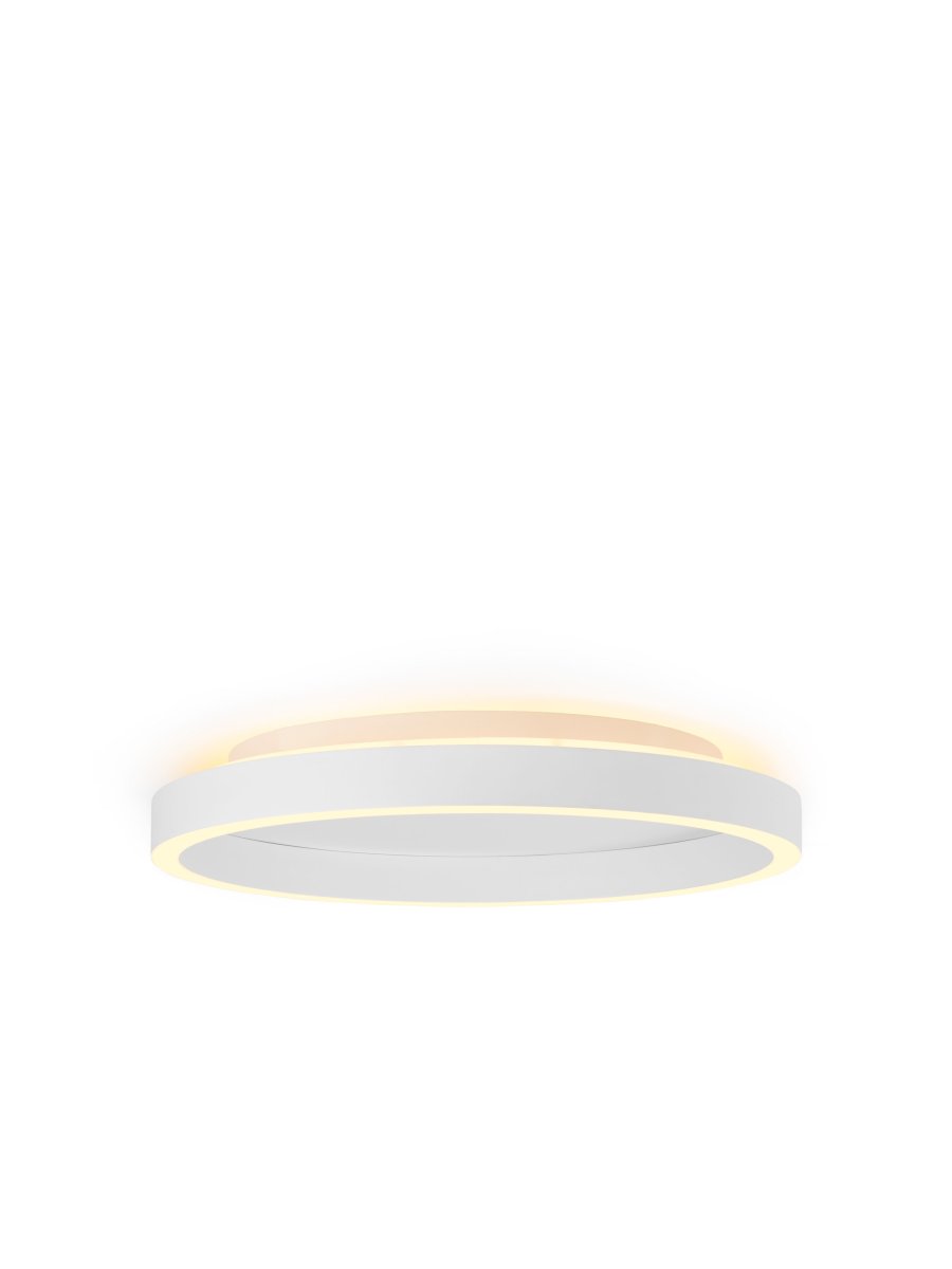 Backlight String Ø40 Blanco plafón De Halo Design - El marco de metal blanco con un alto nivel de paridad; Con una altura de aproximadamente 6 cm, se integra perfectamente en su entorno.