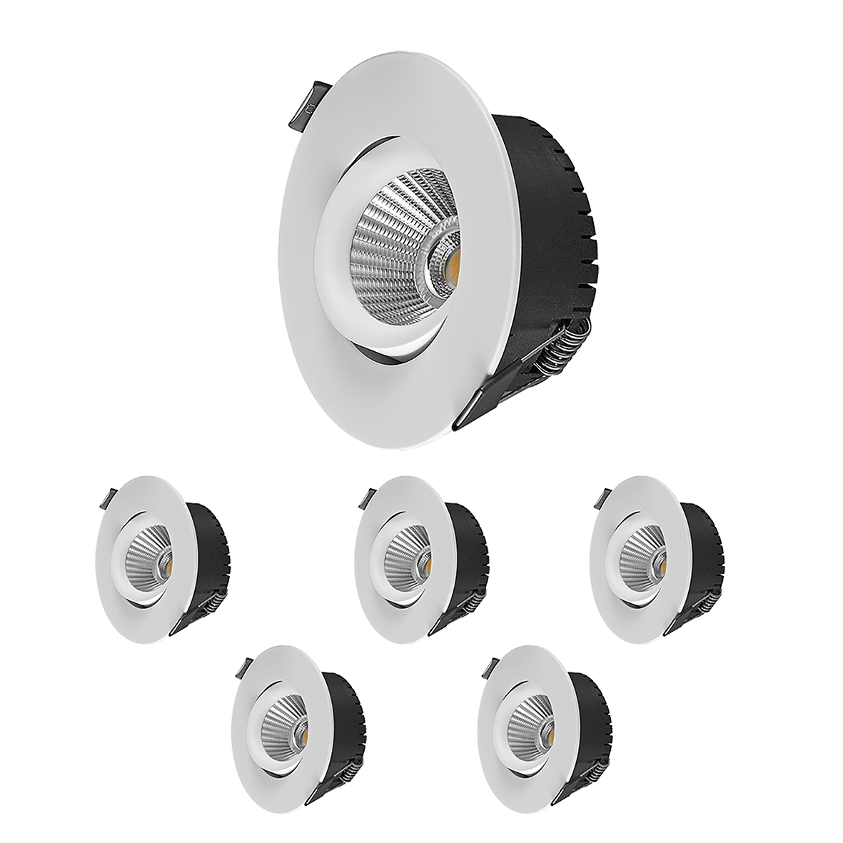 Bondy Downlight Pack De 6 Blanco De Designlight - La profundidad de instalaci&oacute;n es de solo 32,5 mm, lo que permite instalarla incluso en espacios reducidos, como con una pared de montantes de 25 mm de espesor y placas de yeso.