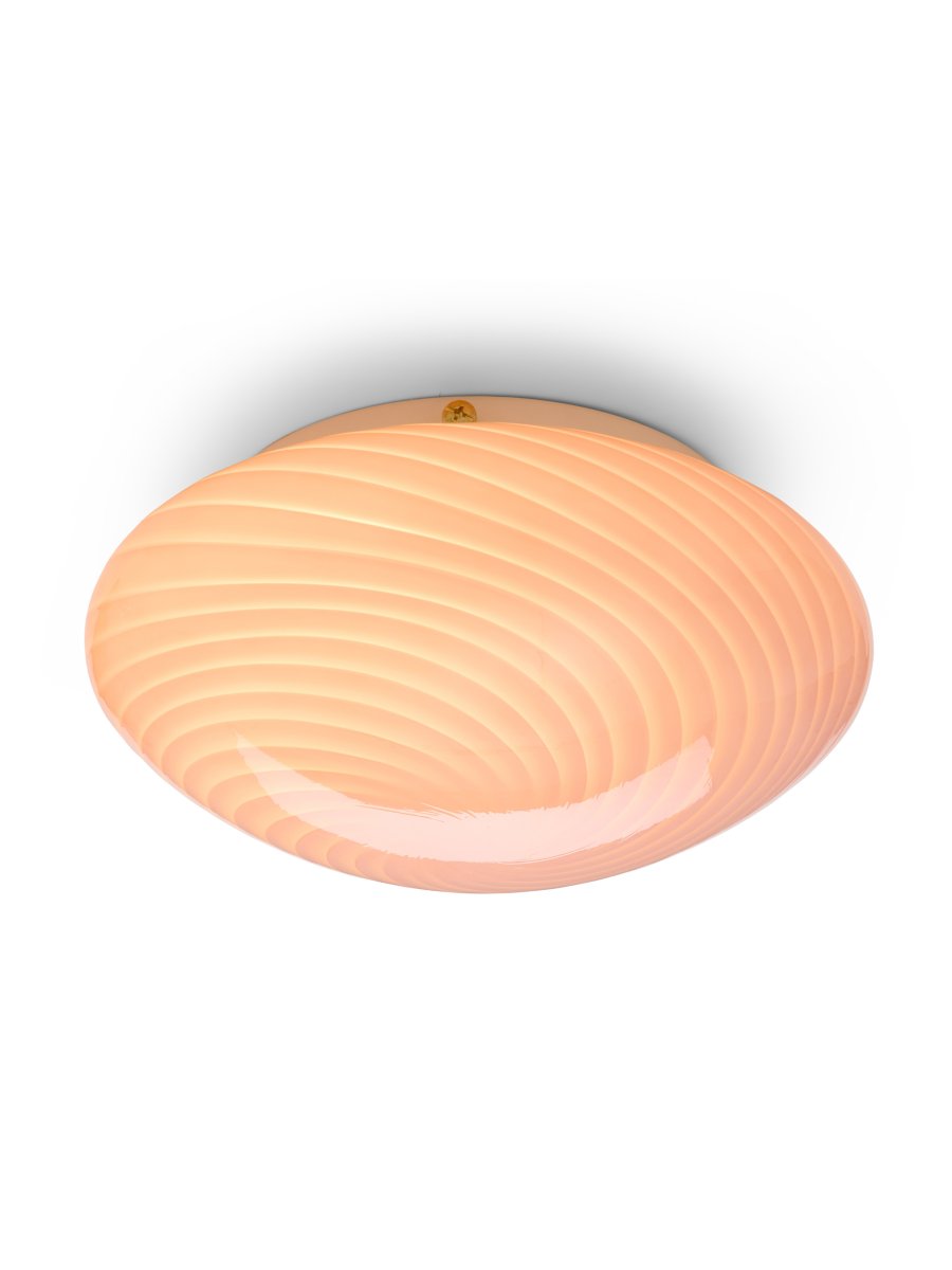 Candy Ø30 Rosa plafón De Halo Design - Candy es una elegante lámpara de techo que combina una artesanía exquisita con un diseño moderno.