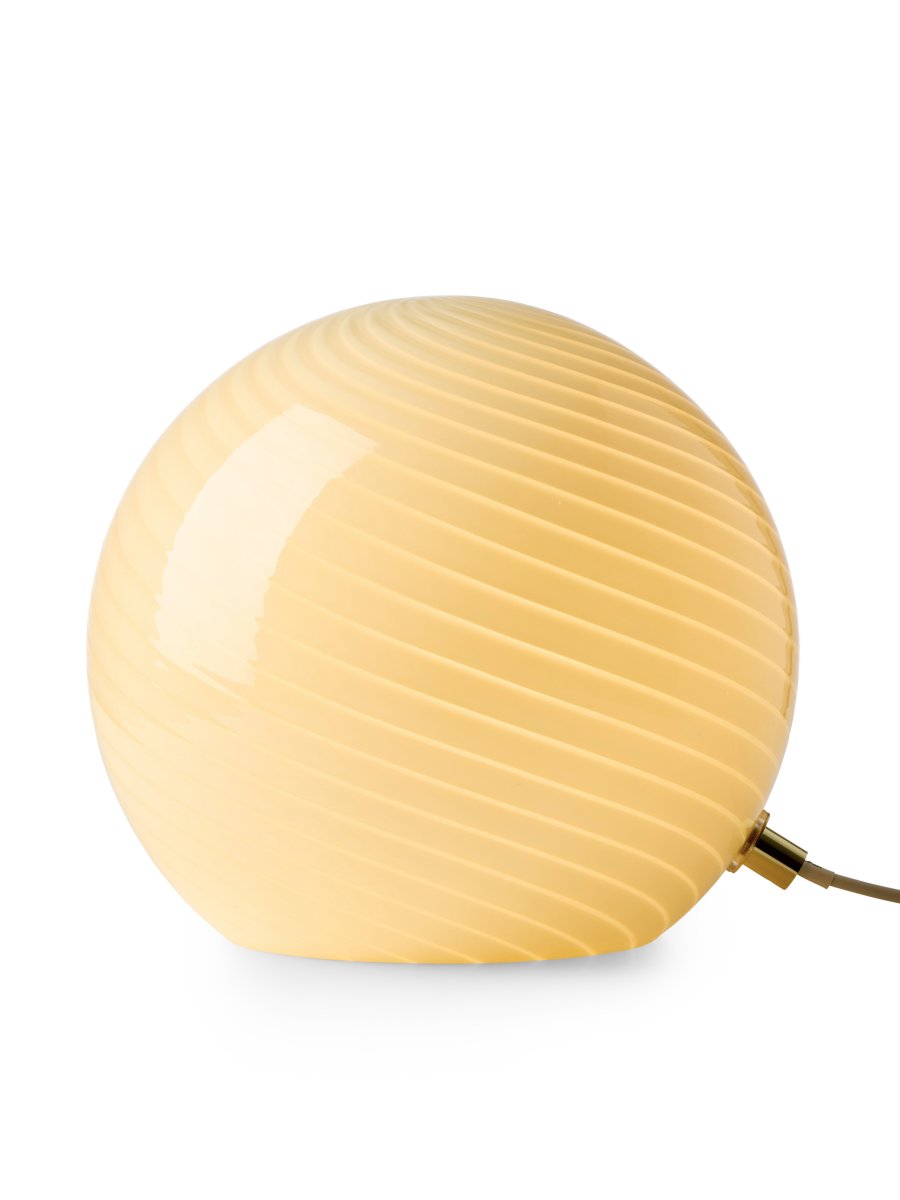 Candy 20cm Blanco cremoso lámpara de mesa De Halo Design - La lámpara incluye un cable de plástico blanco de 1,5 m, un interruptor y un enchufe.
