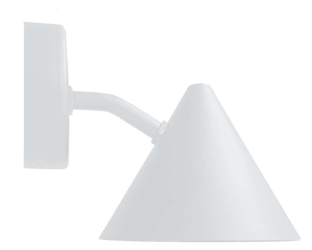 Tratt Micro IP23 Blanco lámpara de exterior De Westal - Est&aacute; fabricada en acero inoxidable con recubrimiento en polvo blanco y produce un patr&oacute;n de luz circular y descendente.