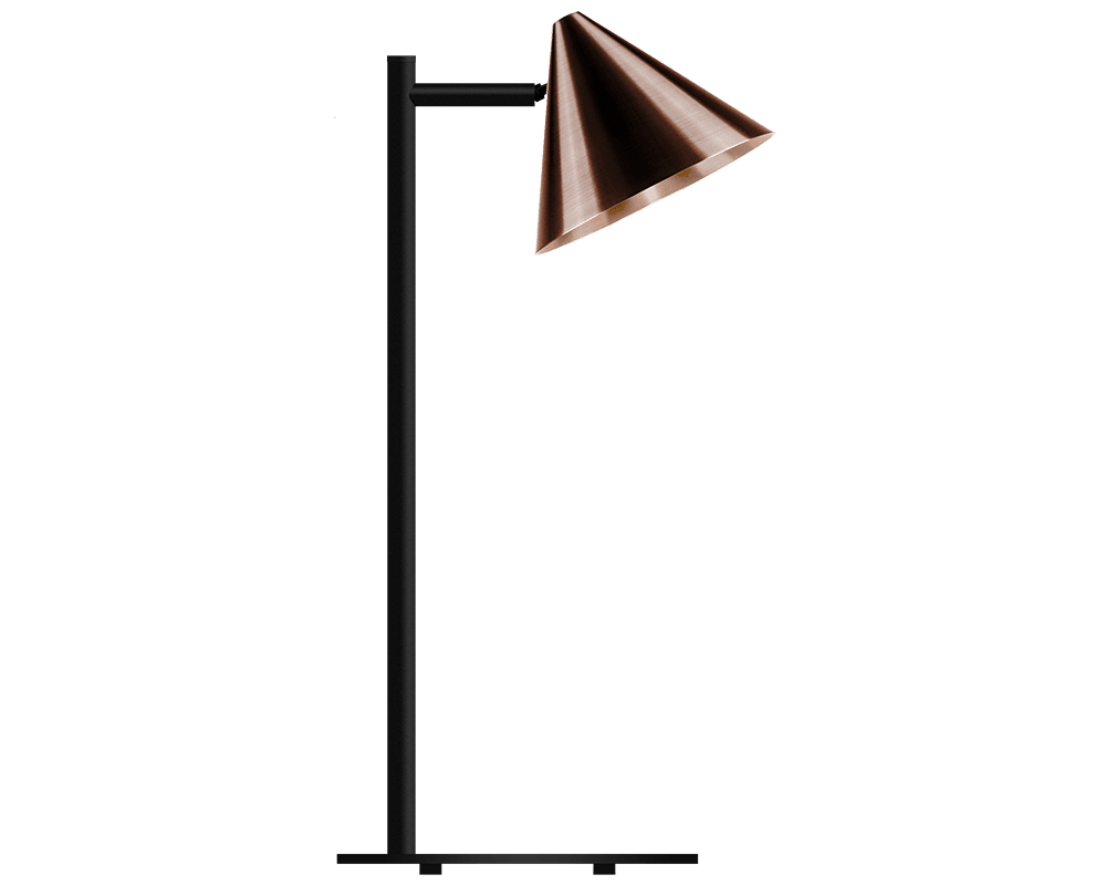 Tratt Micro 57cm Cobre oxidado oscuro lámpara de mesa De Westal - La l&aacute;mpara incluye un cable de 2 metros, un regulador de intensidad con funci&oacute;n de memoria y un adaptador de corriente.