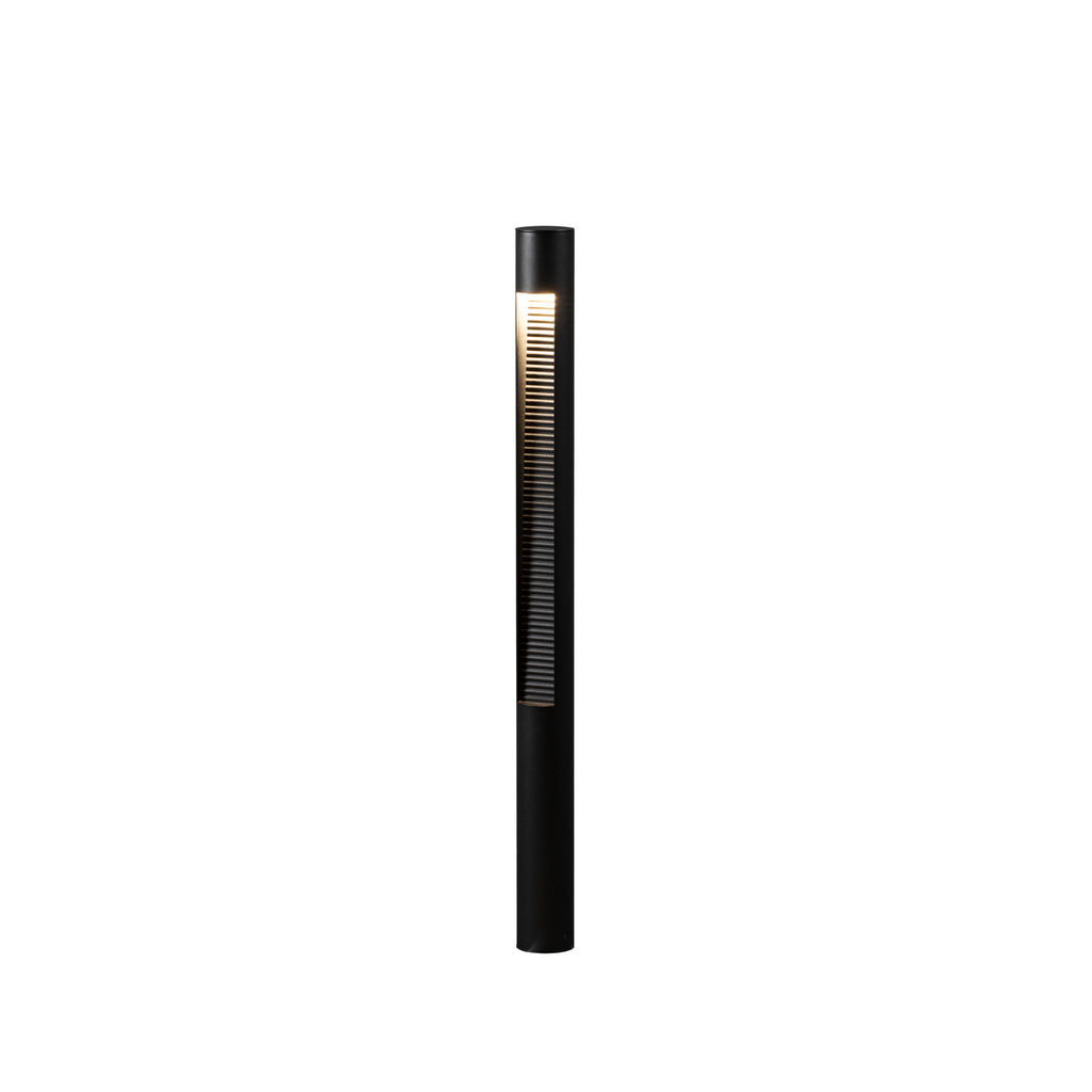Udine 97cm Negro balizas De Konstsmide - Este moderno y elegante poste es ideal para iluminar caminos o jardines con una luz suave y de bajo consumo.